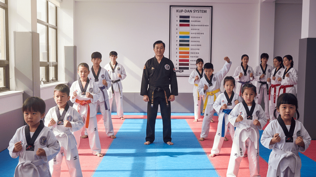 Sistema de faixas no taekwondo como funciona a graduação