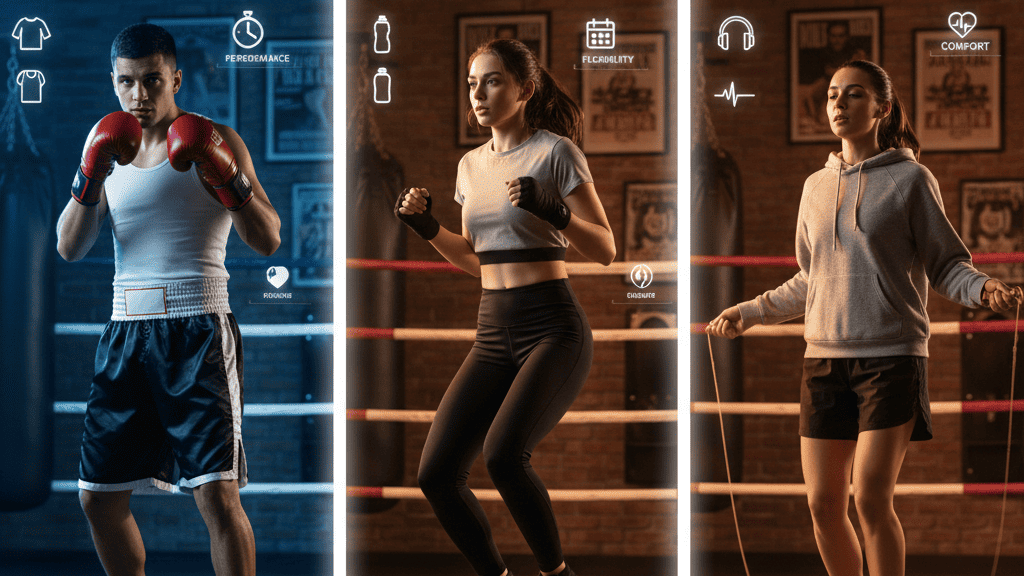 Roupas de treino para cada modalidade